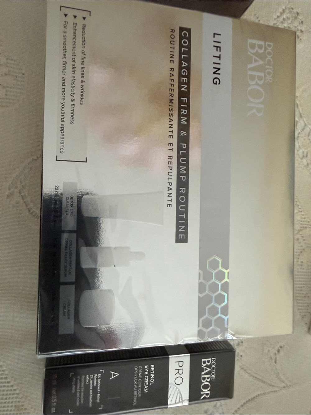 Doctor Babor Collagen Firm & Plump Routine Set - White/Gold Accents